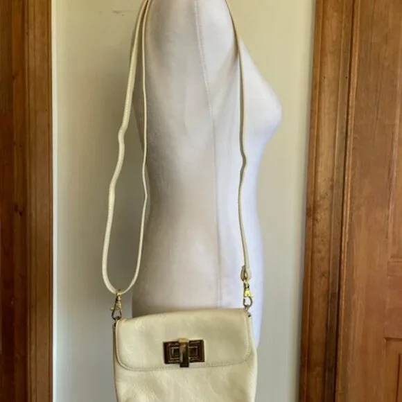 ROWALLAN Crossbody/Clutch Leather Off White - Picture 3 of 15